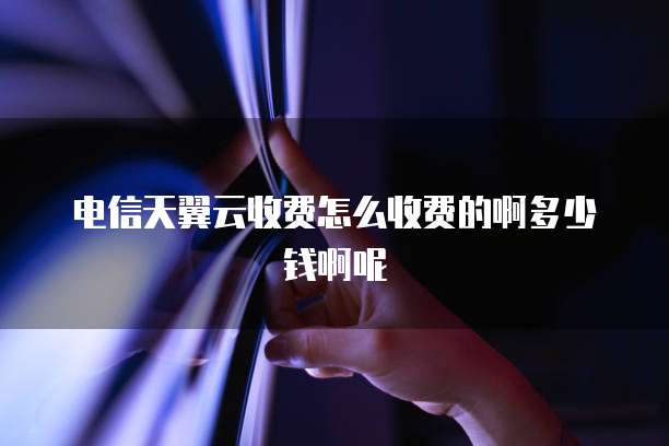电信天翼云收费怎么收费的啊多少钱啊呢