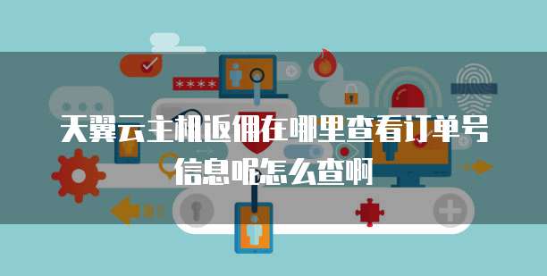 天翼云主机返佣在哪里查看订单号信息呢怎么查啊