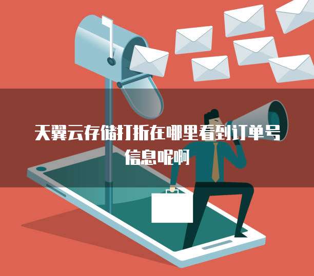 天翼云存储打折在哪里看到订单号信息呢啊