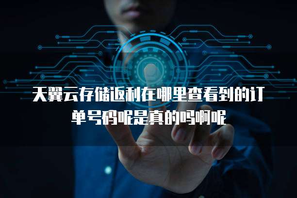 天翼云存储返利在哪里查看到的订单号码呢是真的吗啊呢