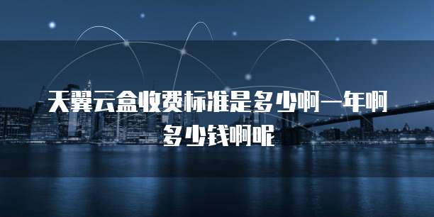 天翼云盒收费标准是多少啊一年啊多少钱啊呢