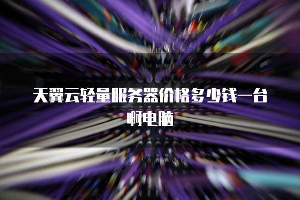 天翼云轻量服务器价格多少钱一台啊电脑