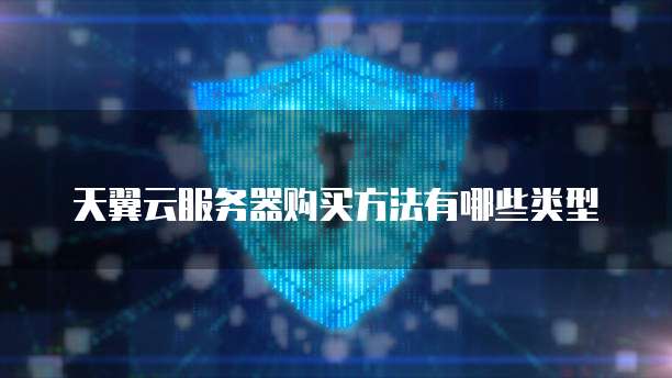 天翼云服务器购买方法有哪些类型