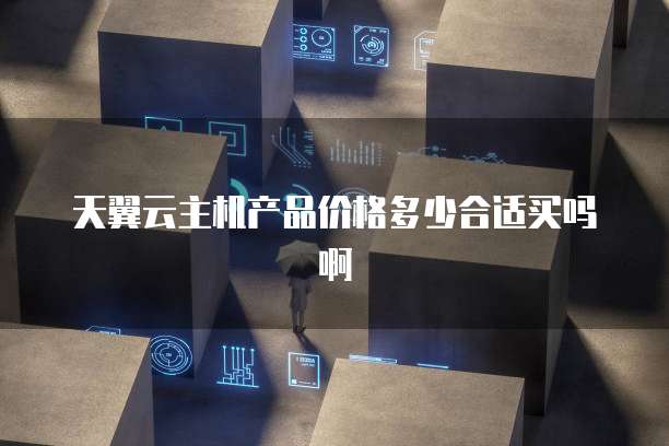 天翼云主机产品价格多少合适买吗啊