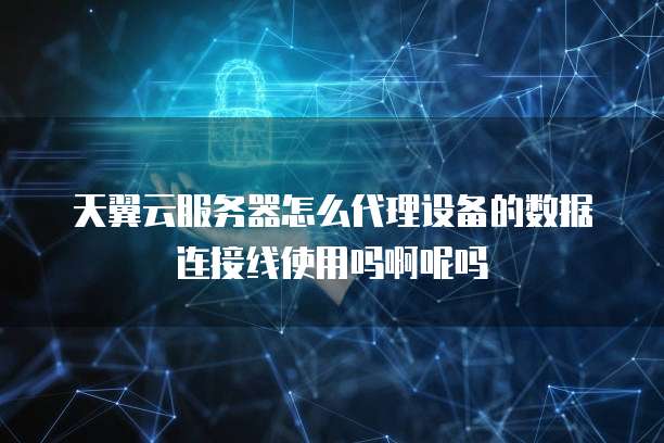 天翼云服务器怎么代理设备的数据连接线使用吗啊呢吗