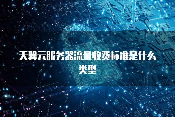 天翼云服务器流量收费标准是什么类型
