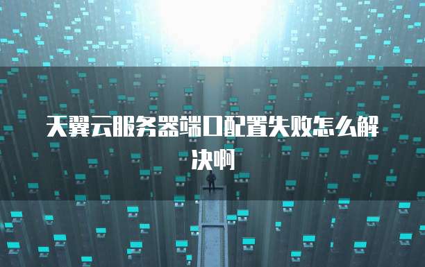 天翼云服务器端口配置失败怎么解决啊