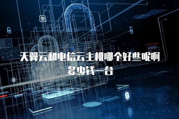 天翼云和电信云主机哪个好些呢啊多少钱一台