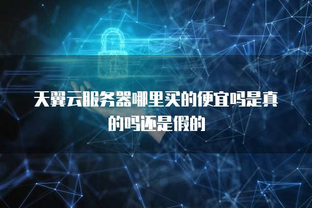 天翼云服务器哪里买的便宜吗是真的吗还是假的