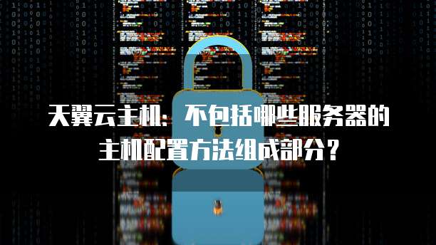 天翼云主机:不包括哪些服务器的主机配置方法组成部分?