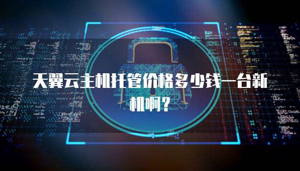 天翼云主机托管价格多少钱一台新机啊?