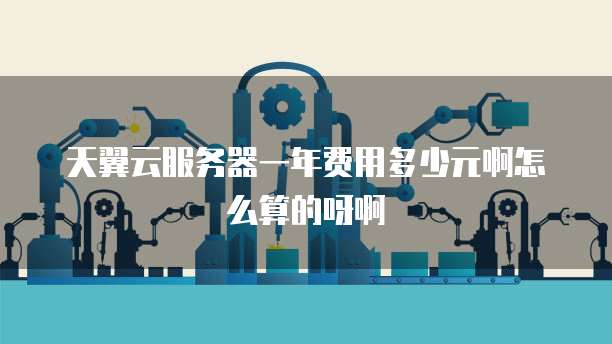 天翼云服务器一年费用多少元啊怎么算的呀啊