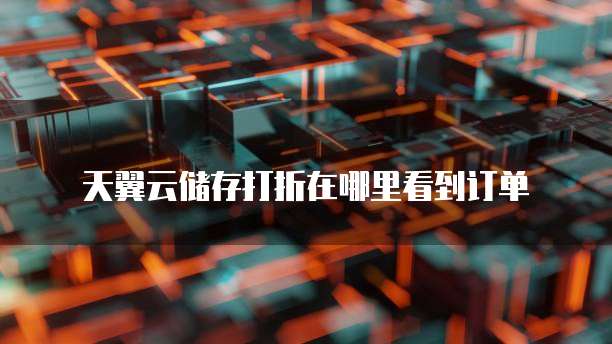 天翼云储存打折在哪里看到订单