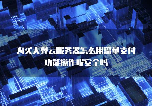 购买天翼云服务器怎么用流量支付功能操作呢安全吗