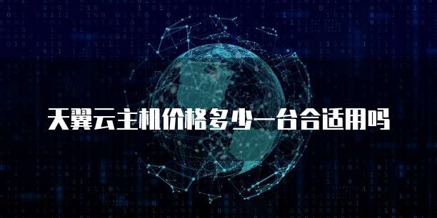 天翼云主机价格多少一台合适用吗