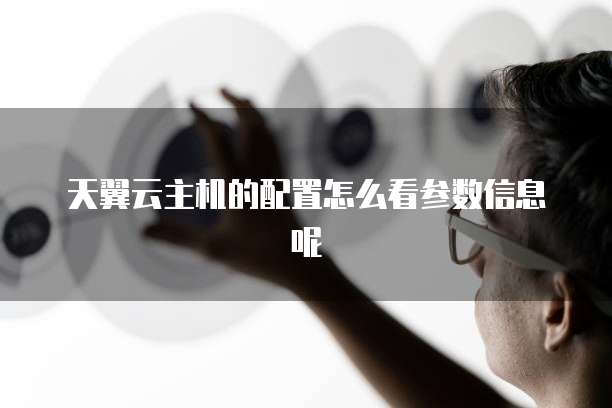 天翼云主机的配置怎么看参数信息呢
