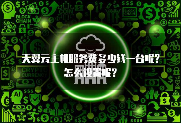 天翼云主机服务费多少钱一台呢?怎么设置呢?