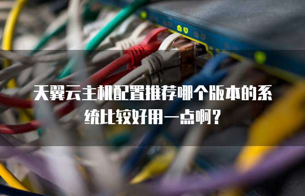 天翼云主机配置推荐哪个版本的系统比较好用一点啊?