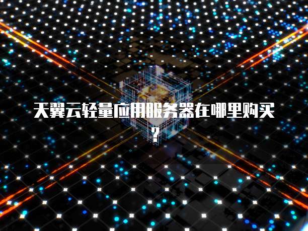天翼云轻量应用服务器在哪里购买?
