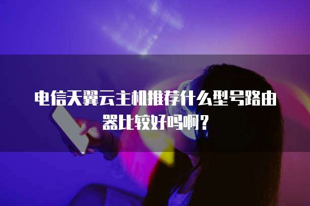 电信天翼云主机推荐什么型号路由器比较好吗啊?