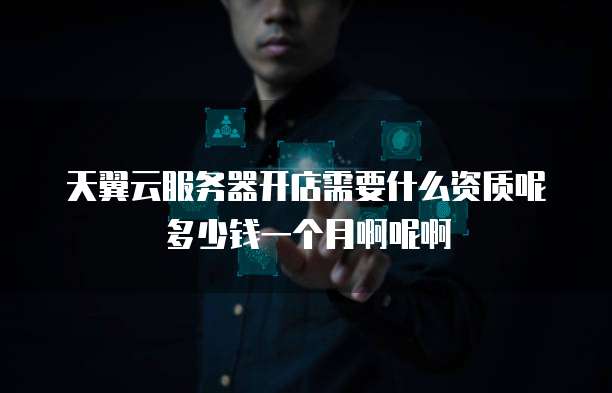 天翼云服务器开店需要什么资质呢多少钱一个月啊呢啊