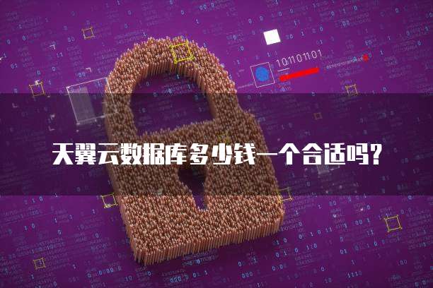天翼云数据库多少钱一个合适吗?