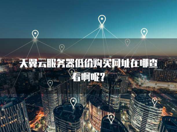 天翼云服务器低价购买网址在哪查看啊呢？