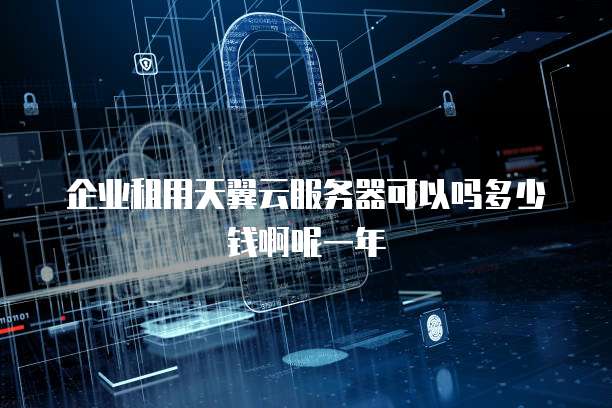 企业租用天翼云服务器可以吗多少钱啊呢一年
