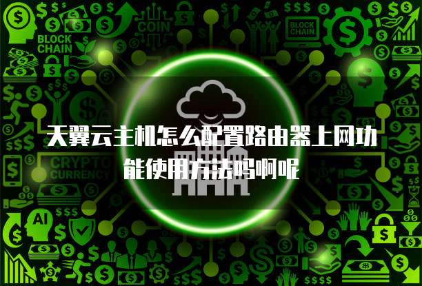 天翼云主机怎么配置路由器上网功能使用方法吗啊呢