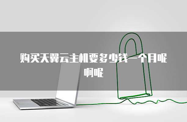 购买天翼云主机要多少钱一个月呢啊呢
