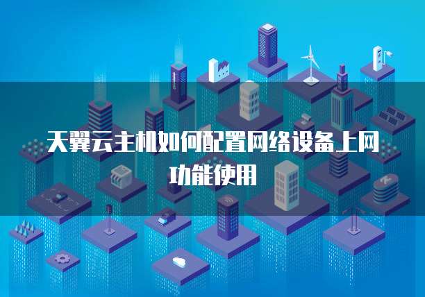 天翼云主机如何配置网络设备上网功能使用
