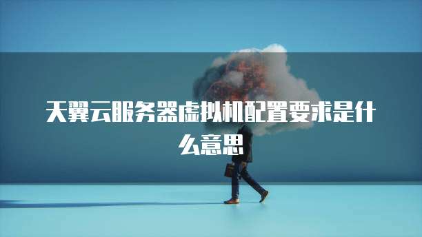 天翼云服务器虚拟机配置要求是什么意思