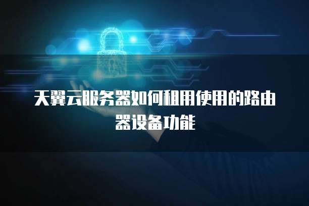 天翼云服务器如何租用使用的路由器设备功能