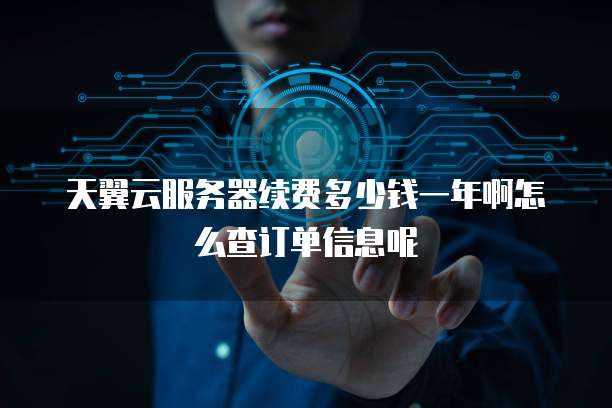 天翼云服务器续费多少钱一年啊怎么查订单信息呢