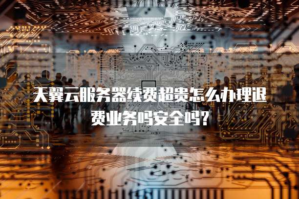天翼云服务器续费超贵怎么办理退费业务吗安全吗？