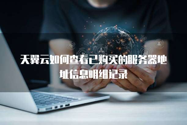 天翼云如何查看已购买的服务器地址信息明细记录