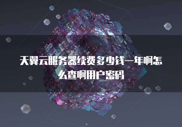 天翼云服务器续费多少钱一年啊怎么查啊用户密码