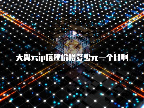 天翼云ip搭建价格多少元一个月啊