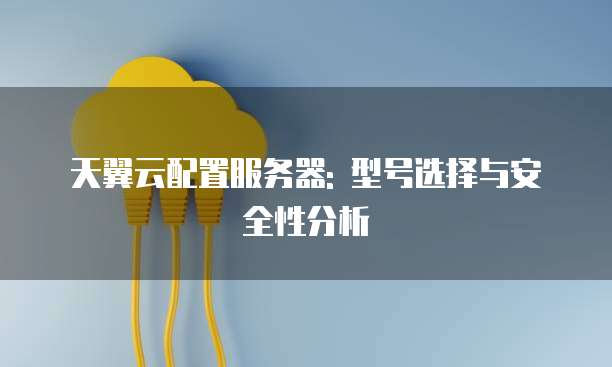 天翼云配置服务器: 型号选择与安全性分析
