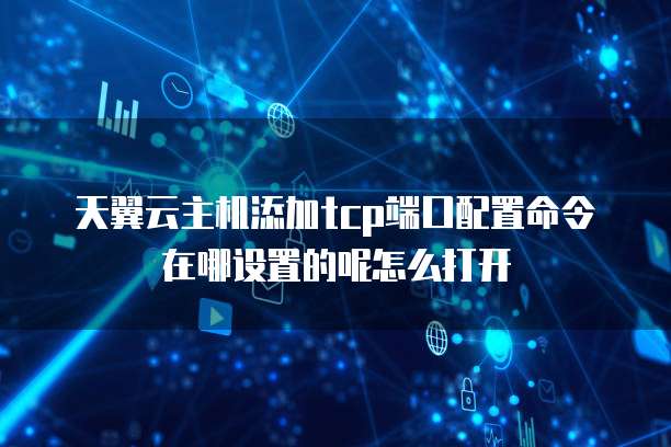 天翼云主机添加tcp端口配置命令在哪设置的呢怎么打开