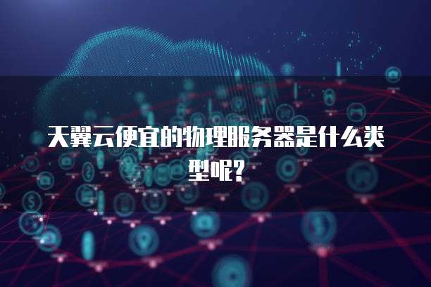 天翼云便宜的物理服务器是什么类型呢?