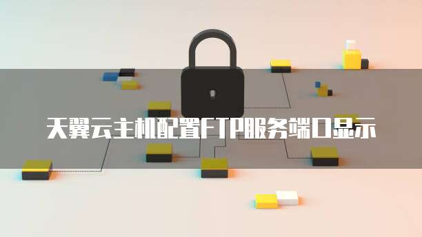 天翼云主机配置FTP服务端口显示