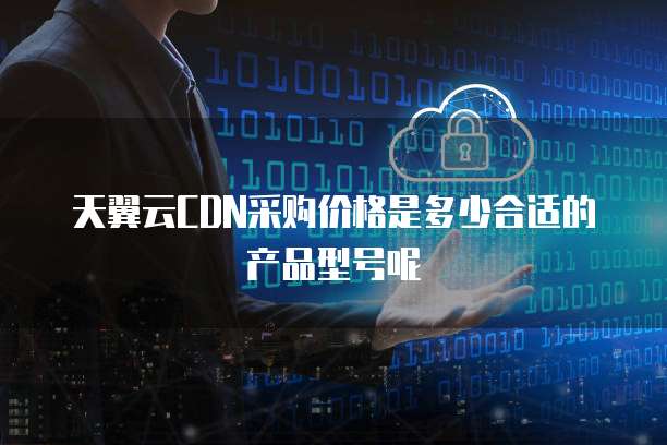 天翼云CDN采购价格是多少合适的产品型号呢