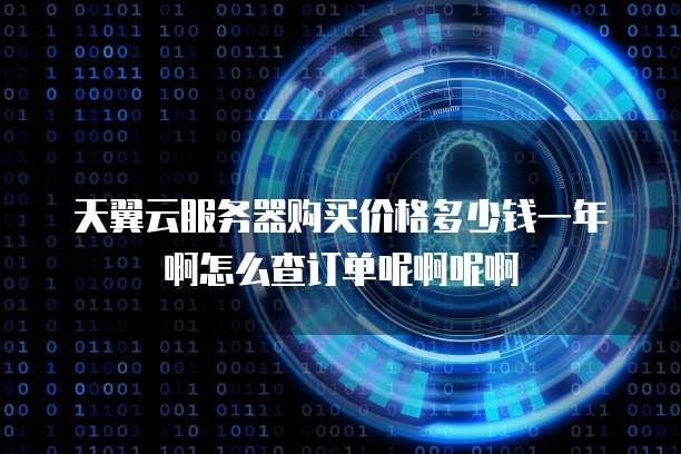 天翼云服务器购买价格多少钱一年啊怎么查订单呢啊呢啊