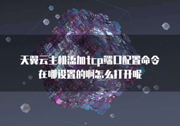 天翼云主机添加tcp端口配置命令在哪设置的啊怎么打开呢