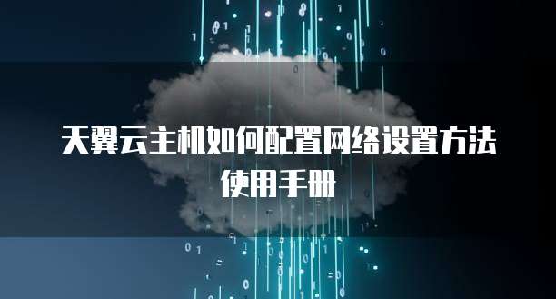 天翼云主机如何配置网络设置方法使用手册