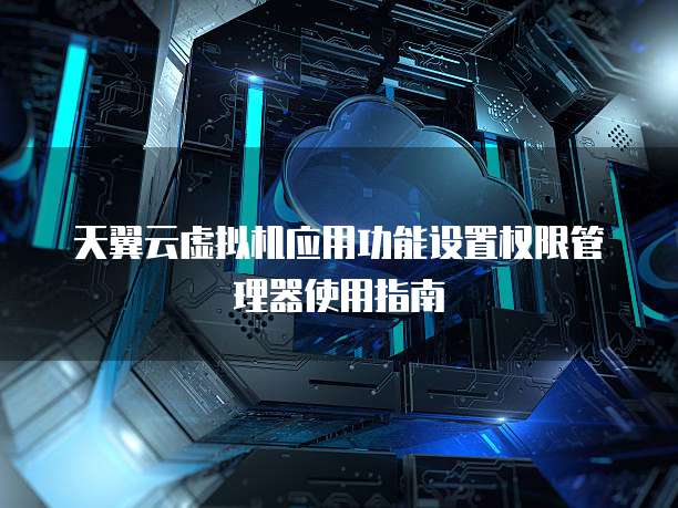 天翼云虚拟机应用功能设置权限管理器使用指南