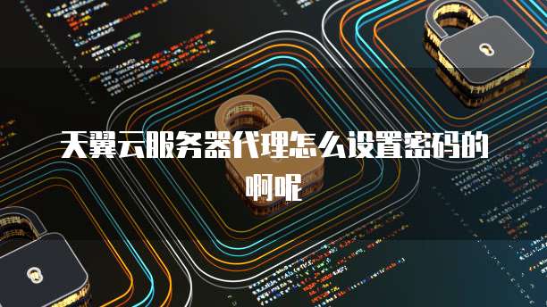 天翼云服务器代理怎么设置密码的啊呢