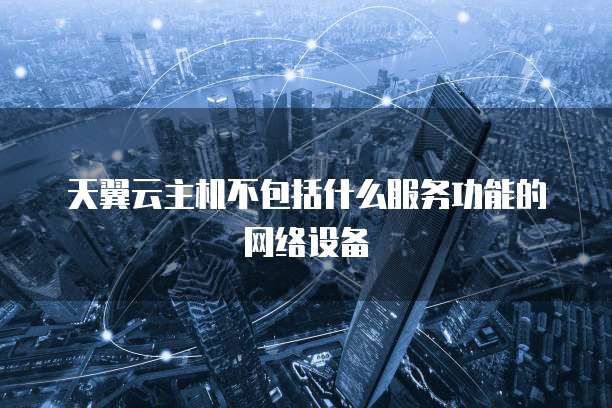 天翼云主机不包括什么服务功能的网络设备