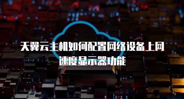 天翼云主机如何配置网络设备上网速度显示器功能